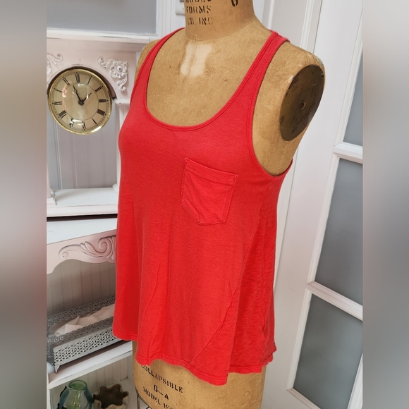 Cute SPLENDID Anthropologie Orange Racer Back Tank Top EUC - Picture 2 of 6